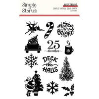 Simple Stories - Simple Vintage Dear Santa Collection - Clear Photopolymer Stamps