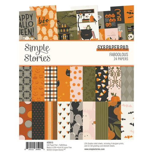 Simple Stories - FaBOOlous Collection - 6 x 8 Paper Pad