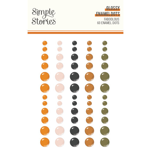 Simple Stories - FaBOOlous Collection - Glossy Enamel Dots