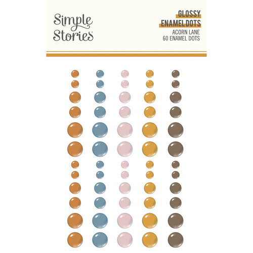 Simple Stories - Acorn Lane Collection - Glossy Enamel Dots