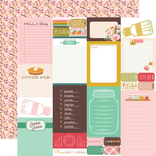Simple Stories - What's Cookin' Collection - 12 x 12 Double Sided Paper - Journal Elements