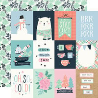 Simple Stories - Winter Wonder Collection - 12 x 12 Double Sided Paper - 3 x 4 Elements