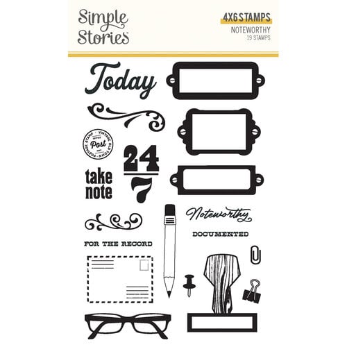 Simple Stories - Noteworthy Collection - Clear Photopolymer Stamps