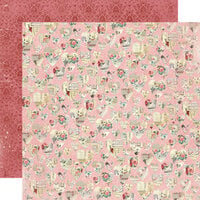 SOOBE 12 Sheet Vintage Scrapbooking Paper,Floral Pattern