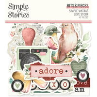 Simple Stories - Simple Vintage Love Story Collection - Ephemera - Bits And Pieces