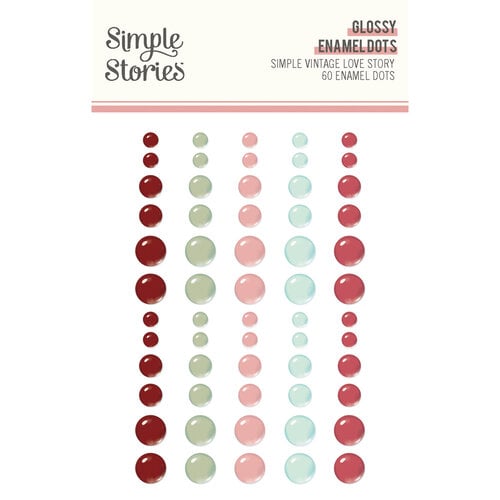 Simple Stories - Simple Vintage Love Story Collection - Glossy Enamel Dots