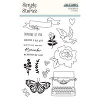 Simple Stories - Remember Collection - Clear Photopolymer Stamps