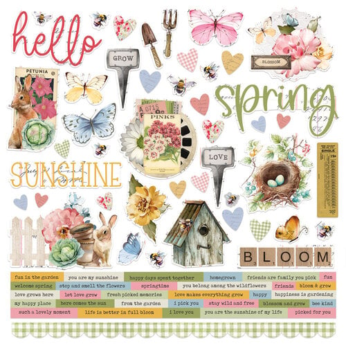 Simple Stories - Simple Vintage Spring Garden Collection - 12 x 12 Cardstock Stickers