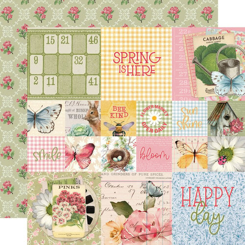 Simple Stories - Simple Vintage Spring Garden Collection - 12 x 12 Double Sided Paper - 2 x 2 And 4 x 4 Elements