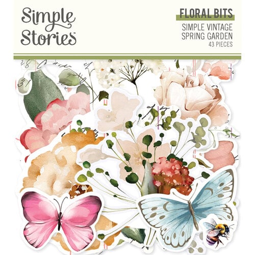 Simple Stories - Simple Vintage Spring Garden Collection - Ephemera - Floral Bits