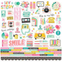 Simple Stories - True Colors Collection - 12 x 12 Cardstock Stickers