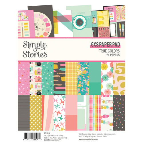 Simple Stories - True Colors Collection - 6 x 8 Paper Pad