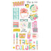 Simple Stories - True Colors Collection - 6 x 12 Chipboard Stickers