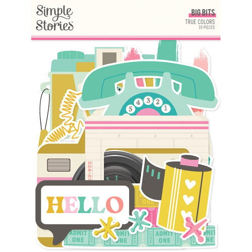 Simple Stories - True Colors Collection - Ephemera - Big Bits And Pieces