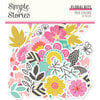 Simple Stories - True Colors Collection - Ephemera - Floral Bits And Pieces