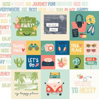 Simple Stories - Pack Your Bags Collection - 12 x 12 Double Sided Paper - 2 x 2 And 4 x 4 Elements