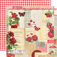 Simple Stories - Simple Vintage Essentials Color Palette Collection - 12 x 12 Double Sided Paper - Red Collage