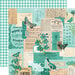 Simple Stories - Simple Vintage Essentials Color Palette Collection - 12 x 12 Double Sided Paper - Teal Collage