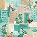 Simple Stories - Simple Vintage Essentials Color Palette Collection - 12 x 12 Double Sided Paper - Teal Collage