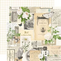 Simple Stories - Simple Vintage Essentials Color Palette Collection - 12 x 12 Double Sided Paper - Cream Collage