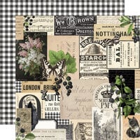 Simple Stories - Simple Vintage Essentials Color Palette Collection - 12 x 12 Double Sided Paper - Black Collage