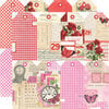 Simple Stories - Simple Vintage Essentials Color Palette Collection - 12 x 12 Double Sided Paper - Red And Pink Tags