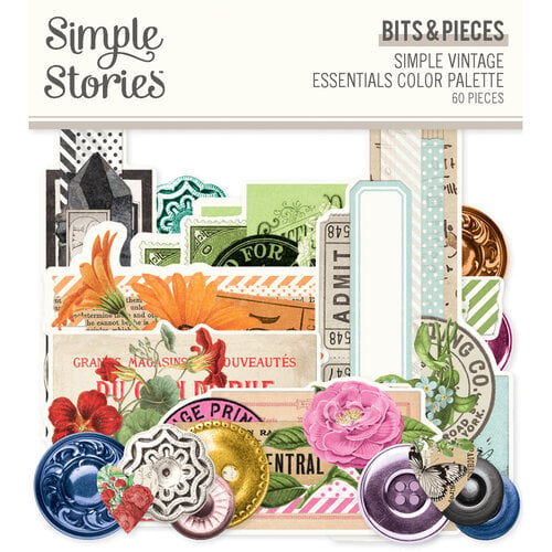 Simple Stories - Simple Vintage Essentials Color Palette Collection - Ephemera - Bits And Pieces
