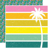 Simple Stories - Just Beachy Collection - 12 x 12 Double Sided Paper - This Is Paradise