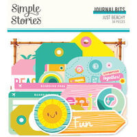 Simple Stories - Just Beachy Collection - Ephemera - Journal Bits And Pieces
