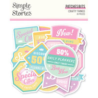 Simple Stories - Crafty Things Collection - Ephemera - Patches Bits And Pieces