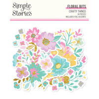 Simple Stories - Crafty Things Collection - Ephemera - Floral Bits And Pieces