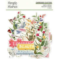 Simple Stories - Simple Vintage Meadow Flowers Collection - Chipboard Clusters