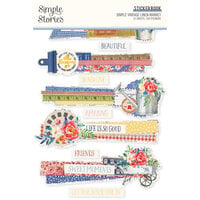 Simple Stories - Simple Vintage Linen Market Collection - Sticker Book