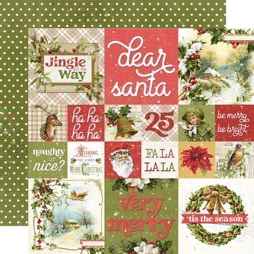 Simple Stories - Simple Vintage Yuletide Collection - 12 x 12 Double Sided Paper - 2 x 2 And 4 x 4 Elements