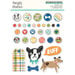 Simple Stories - Fur Baby Dog Collection - Self Adhesive Decorative Brads