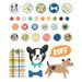 Simple Stories - Fur Baby Dog Collection - Self Adhesive Decorative Brads