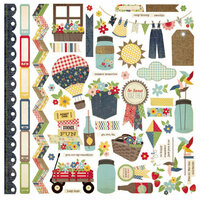 Simple Stories - Summer Fresh Collection - 12 x 12 Cardstock Stickers - Fundamentals