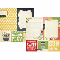 Simple Stories - Summer Fresh Collection - 12 x 12 Double Sided Paper - Quote and Photo Mat Elements