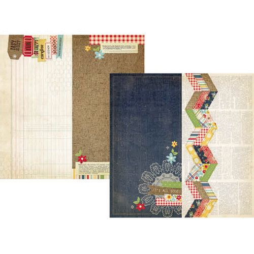 Simple Stories - Summer Fresh Collection - 12 x 12 Double Sided Paper - Page Elements