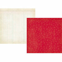 Simple Stories - Summer Fresh Collection - 12 x 12 Double Sided Paper - Red Flower