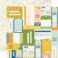 Simple Stories - Happy Travels Collection - 12 x 12 Double Sided Paper - Here and Now