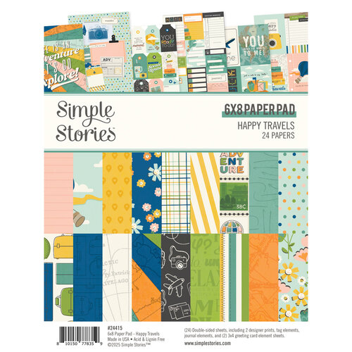 Simple Stories - Happy Travels Collection - 6 x 8 Paper Pad