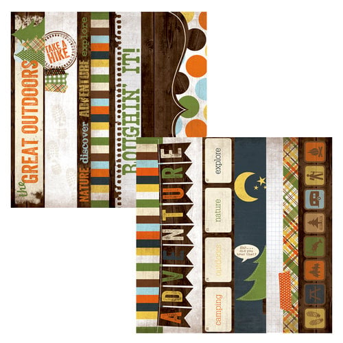 Simple Stories - Take a Hike Collection - 12 x 12 Double Sided Paper - Border and Title Strip Elements