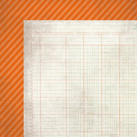 Simple Stories - Take a Hike Collection - 12 x 12 Double Sided Paper - Orange Stripe