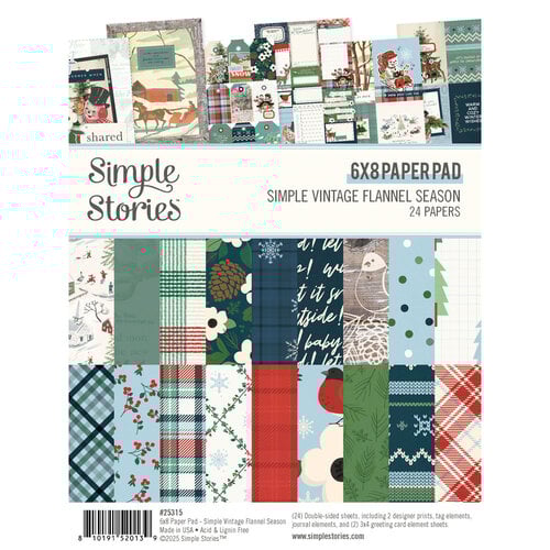 Simple Stories - Simple Vintage Flannel Season Collection - 6 x 8 Paper Pad