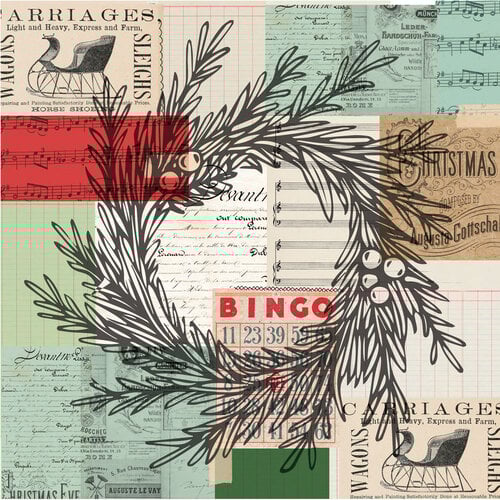 Simple Stories - All Wrapped Up Collection - 12 x 12 Double Sided Paper - Very Merry