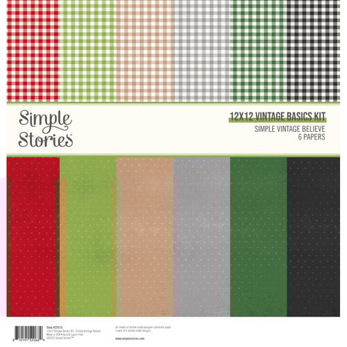 Simple Stories - Simple Vintage Believe Collection - 12 x 12 Vintage Basics Kit