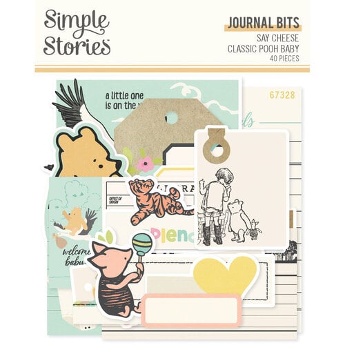 Simple Stories - Say Cheese Classic Pooh Baby Collection - Ephemera - Journal Bits And Pieces