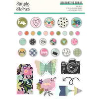 Simple Stories - Take Note Collection - Self Adhesive Decorative Brads