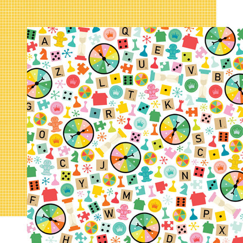 Simple Stories - Game Night Collection - 12 x 12 Double Sided Paper - It's Your Turn